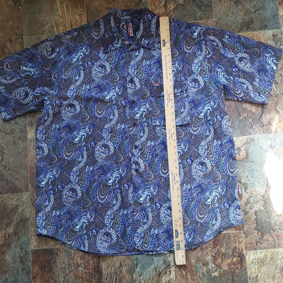 Willie Esco Vintage Shirt Mens XXL Dragons Allover Graphic Short Sleeve - Picture 9 of 10